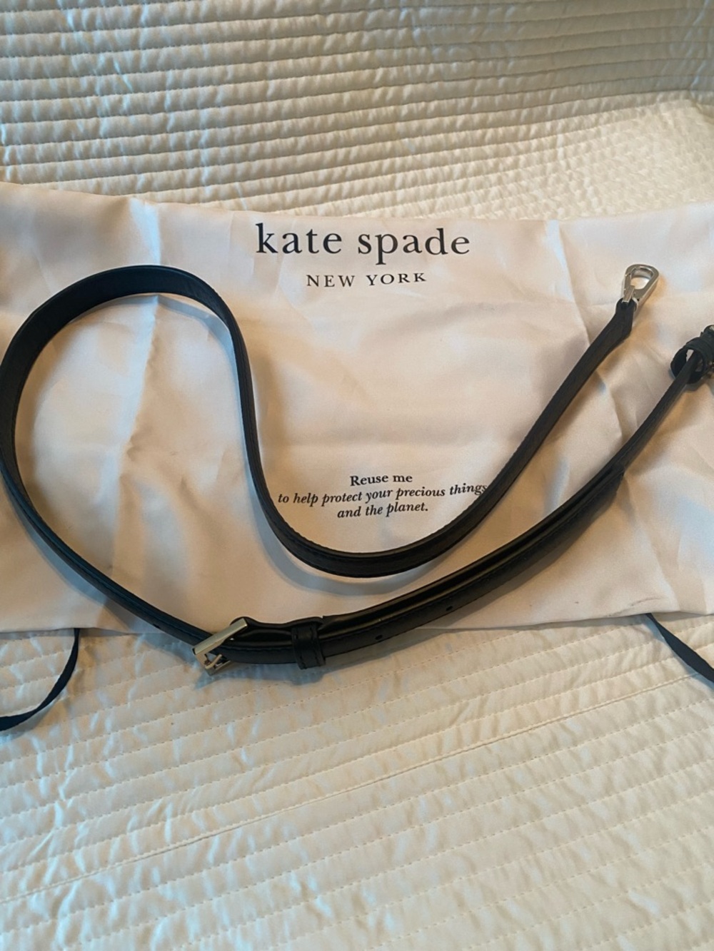 Kate Spade black satchel with white bow accent. Beautiful! - Picture 7 of 11